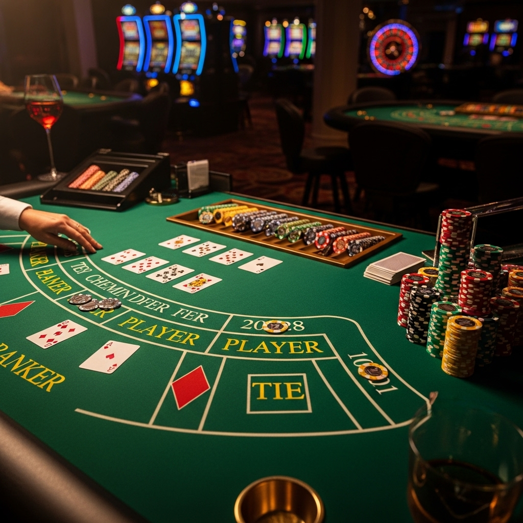 a professional baccarat table layout
